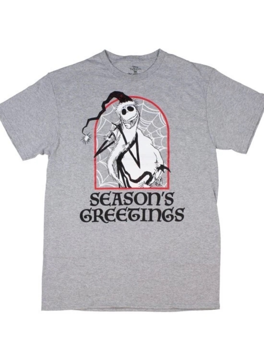 Disney Gray 'Season's Greetings' Jack Skellington Graphic Tee